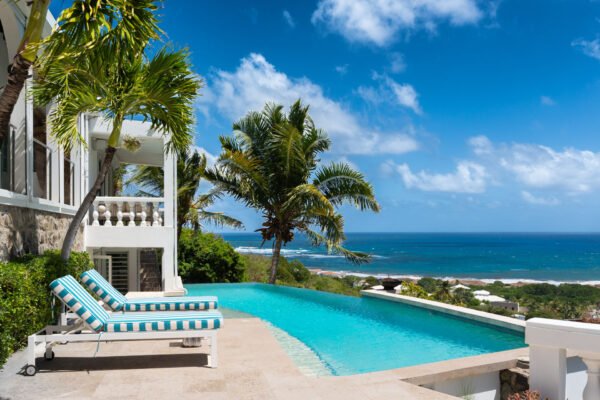 Infinity pool Villa Moonglade Guana Bay ocean view terrace