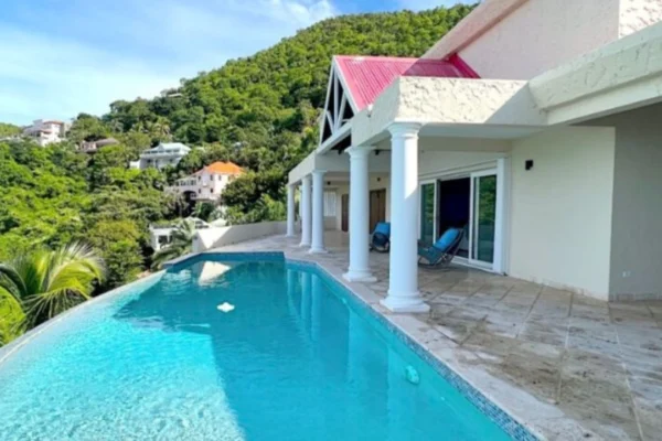 Hillside villa with panoramic island views Almond Grove
