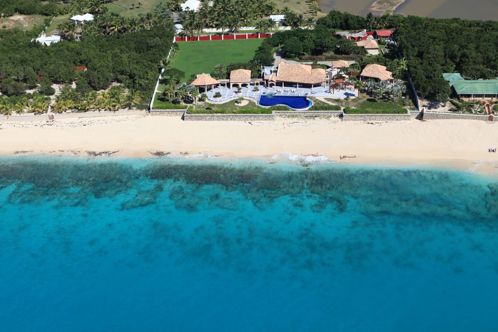 Terres Basses gated luxury community St Martin beachfront estate Casa de La Playa Baie Longue