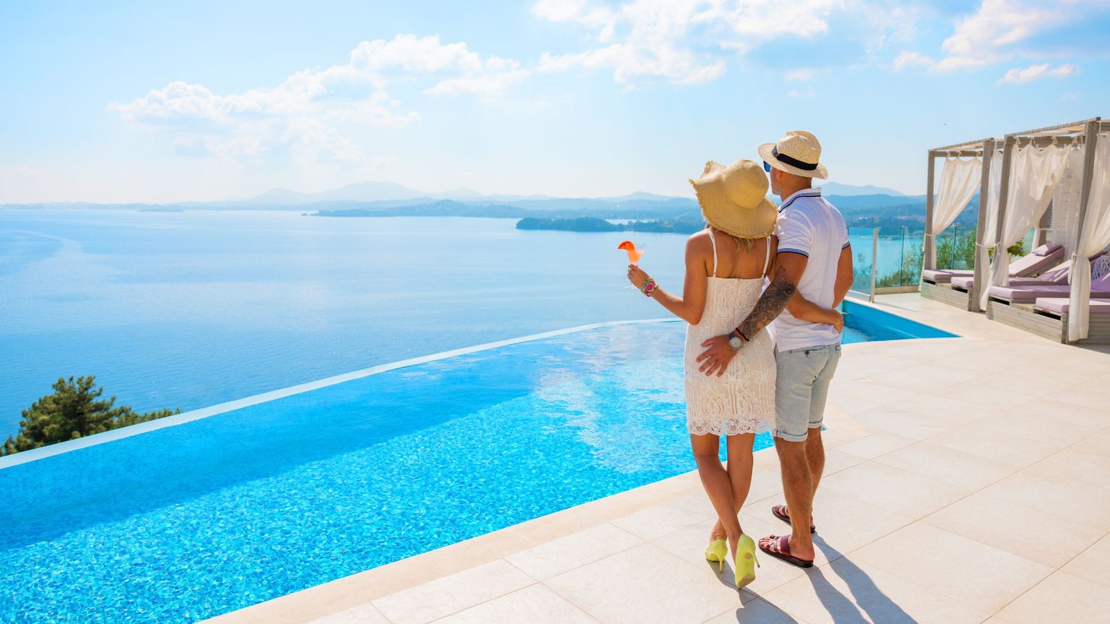 guests enjoying villa terrace St. Maarten